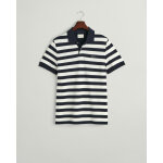 Ανδρική Μπλούζα POLO GANT STRIPED SS PIQUE 2013040 Μπλε