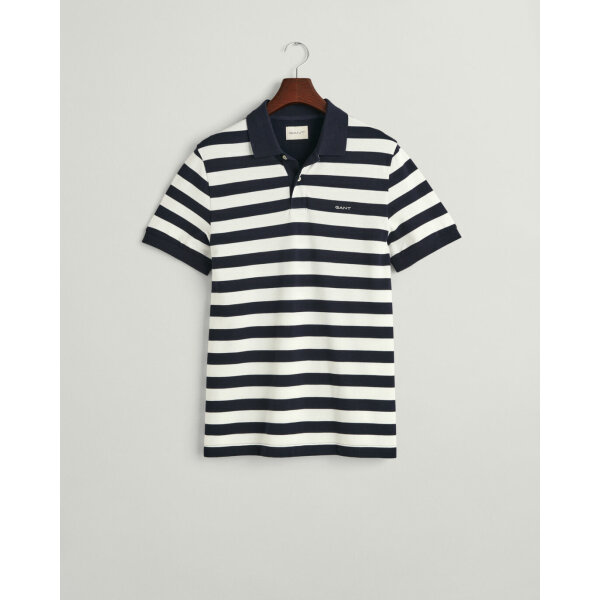 time__1701374409__202401-2013040-433-flat-fv-1 Ανδρική Μπλούζα POLO GANT STRIPED SS PIQUE 2013040 Μπλε - Image 1
