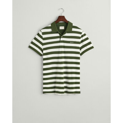Ανδρική Μπλούζα POLO GANT STRIPED SS PIQUE 2013040 Πράσινο