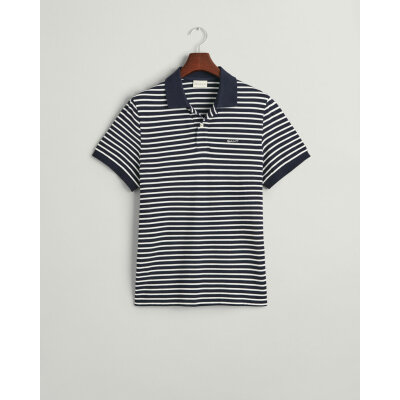 Ανδρική Μπλούζα POLO GANT STRIPED SS PIQUE 2013038 Μπλε