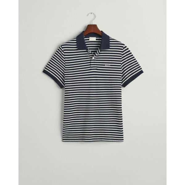 time__1701431155__202401-2013038-433-flat-fv-1 Ανδρική Μπλούζα POLO GANT STRIPED SS PIQUE 2013038 Μπλε - Image 1