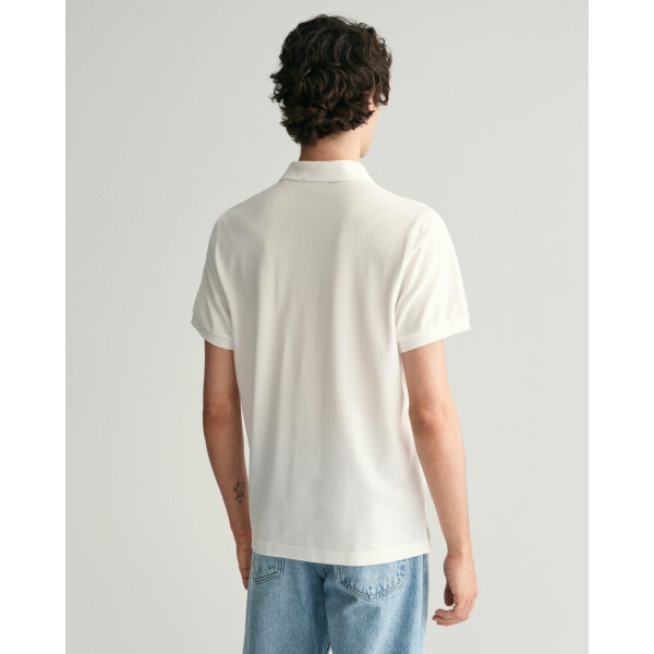 Ανδρικό Polo Gant Shield Pique 2210 Λευκό - Image 4