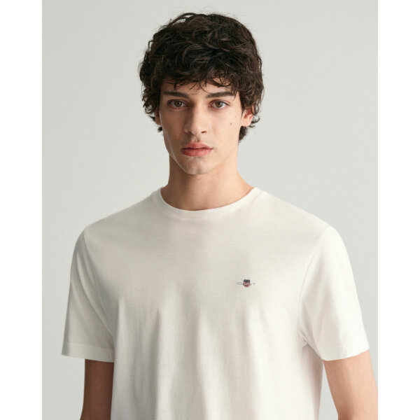 Ανδρική Μπλούζα GANT REG SHIELD SS 2003184 Λευκό - Image 1