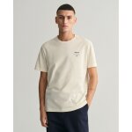 Ανδρική Μπλούζα GANT LOGO SCRIPT SS 2033017 Εκρού - Image 2