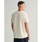 Ανδρική Μπλούζα GANT LOGO SCRIPT SS 2033017 Εκρού - Image 4