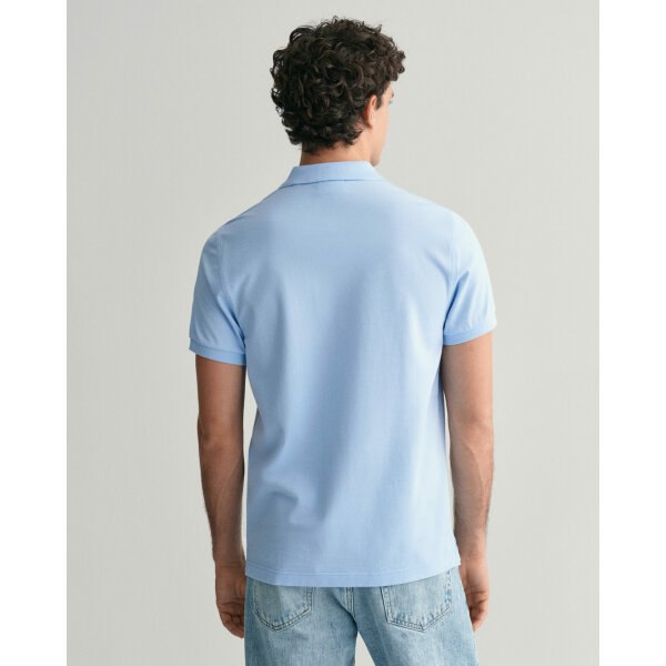 Ανδρικό Polo Gant Shield Pique 2210 Γαλάζιο - Image 2