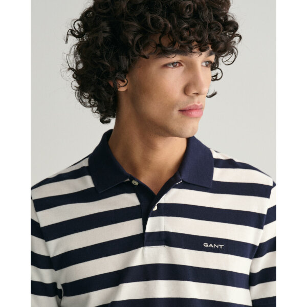 Ανδρική Μπλούζα POLO GANT STRIPED SS PIQUE 2013040 Μπλε - Image 4