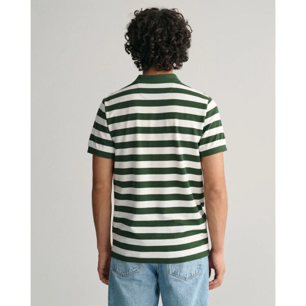 Ανδρική Μπλούζα POLO GANT STRIPED SS PIQUE 2013040 Πράσινο - Image 3