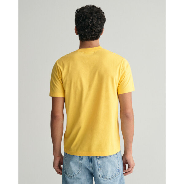 Ανδρική Μπλούζα GANT ARCH SCRIPT SS 2033016 Κίτρινο - Image 4