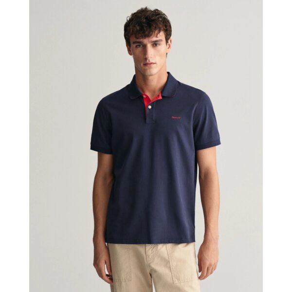 Ανδρική Μπλούζα GANT POLO REG CONTRAST PIQUE 2062026 Μπλε - Image 2