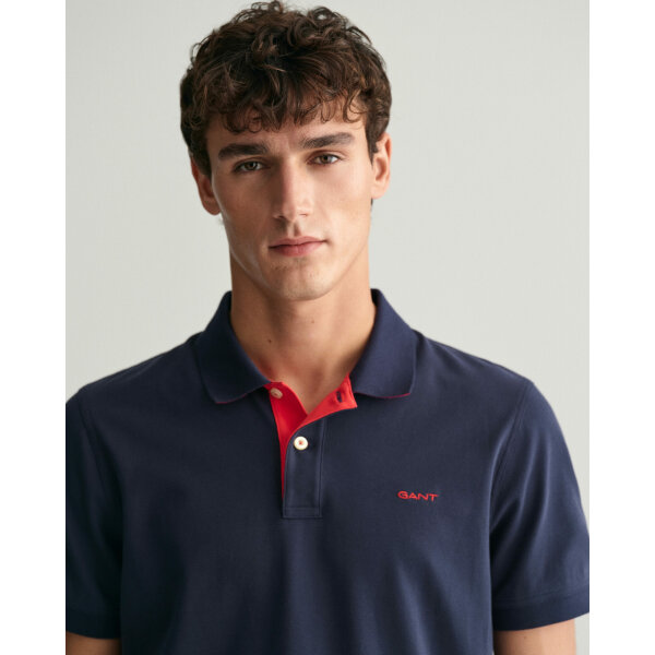 Ανδρική Μπλούζα GANT POLO REG CONTRAST PIQUE 2062026 Μπλε - Image 5