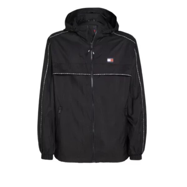 Ανδρικό Μπουφάν TOMMY JEANS CHICAGO TAPE WINDBREAKER DM0DM18697 Μαύρο - Image 1