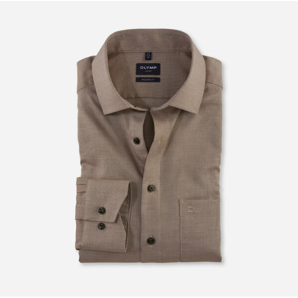 12045422-706x700 Ανδρικό Πουκάμισο OLYMP MODERN FIT 12045422 Καφέ - Image 1
