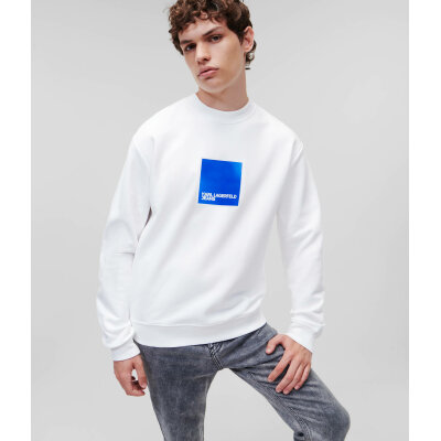 Ανδρική Μπλούζα KARL LAGERFELD REGULAR LOGO 231D1804 Λευκό