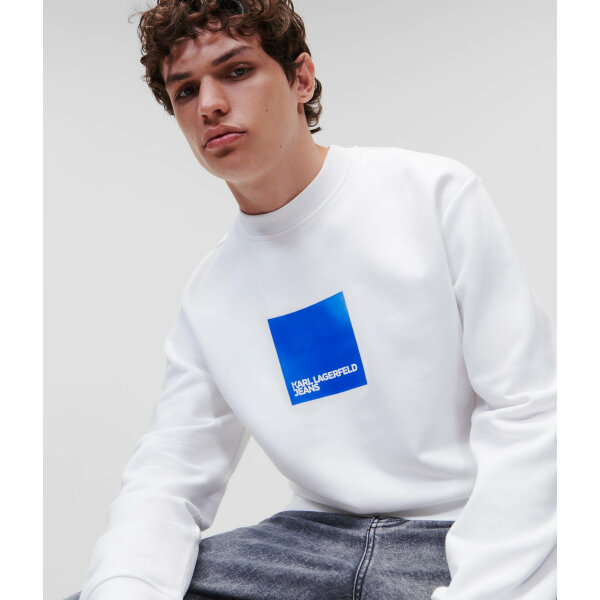 Ανδρική Μπλούζα KARL LAGERFELD REGULAR LOGO 231D1804 Λευκό - Image 3