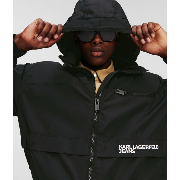 Ανδρικό Μπουφάν KARL LAGERFELD UTILITY ZIP-UP 241D1500 Μαύρο - Image 4