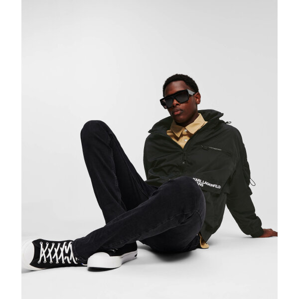 Ανδρικό Μπουφάν KARL LAGERFELD UTILITY ZIP-UP 241D1500 Μαύρο - Image 5