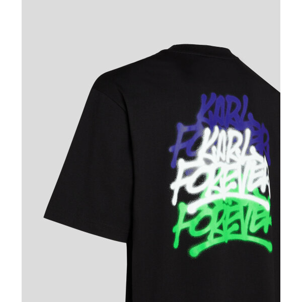 Ανδρική Μπλούζα KARL LAGERFELD POCKET GRAFFITI 241D1703 Μαύρο - Image 2