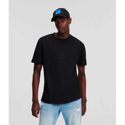 Ανδρική Μπλούζα KARL LAGERFELD MONOGRAM SSLV 241D1705 Μαύρο