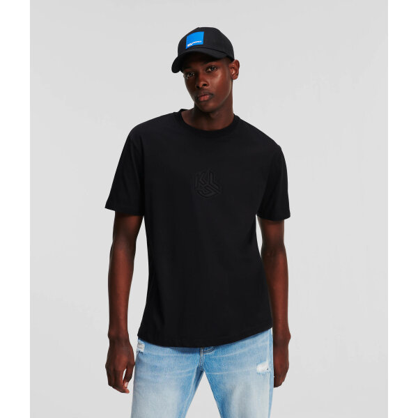 Ανδρική Μπλούζα KARL LAGERFELD MONOGRAM SSLV 241D1705 Μαύρο - Image 1