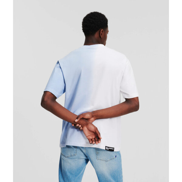 Ανδρική Μπλούζα KARL LAGERFELD RELAXED OMBRE 241D1707 Γαλάζιο Λευκό - Image 3