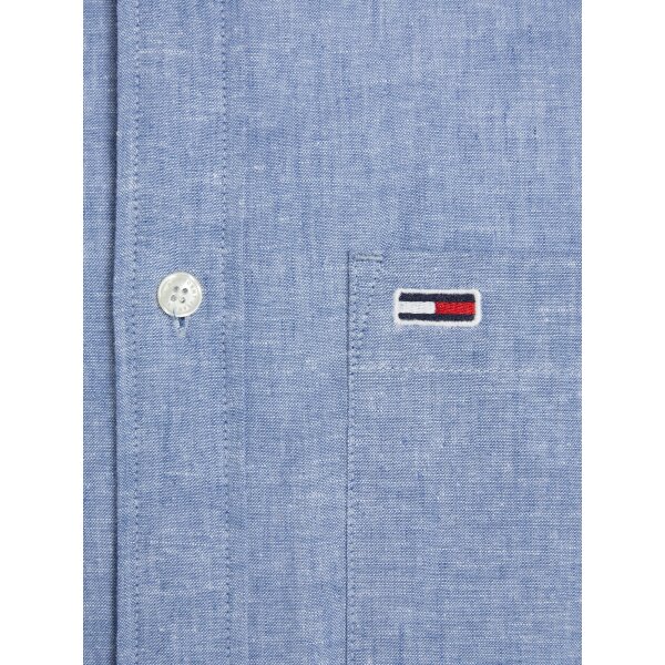 Ανδρικό Πουκάμισο Λινό TOMMY JEANS REG LINEN BLEND  DM0DM18962 Γαλάζιο - Image 2