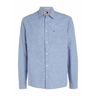 Ανδρικό Πουκάμισο Λινό TOMMY JEANS REG LINEN BLEND  DM0DM18962 Γαλάζιο