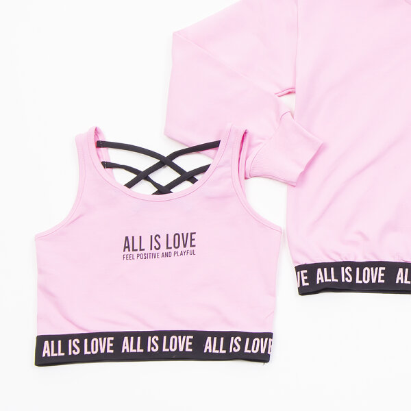 ΣΕΤ ΡΟΖ ΚΟΛΑΝ/ΤΟΠ/ΖΑΚΕΤΑ ΚΟΡΙΤΣΙ 7 εως 16 ΕΤΩΝ ΚΩΔ 45113 - Image 2