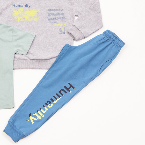 45309.5 ΤΡΙΠΛΕΤΑ ΠΕΤΡΟΛ ΠΑΝΤΕΛΟΝΙ/ΜΕΝΤΑ ΜΠΛΟΥΖΑ/ΓΚΡΙ ΜΠΛΟΥΖΑ Αγόρι 7 εως 16 45309 - Image 3