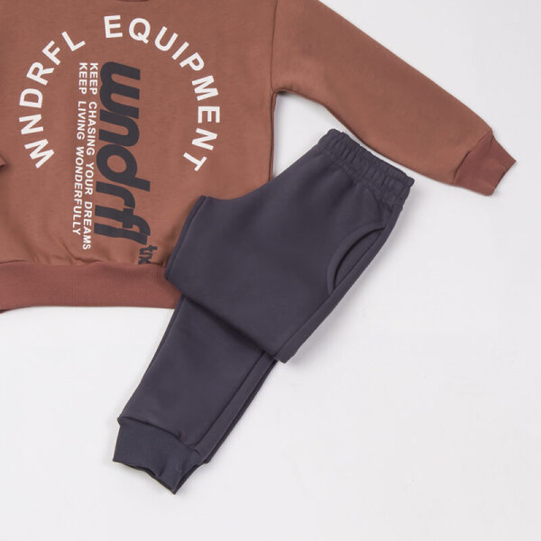 Σετ ανθρακί παντελόνι/κεραμιδί μπλούζα Αγόρι 7 εως 16 46867 - Image 4