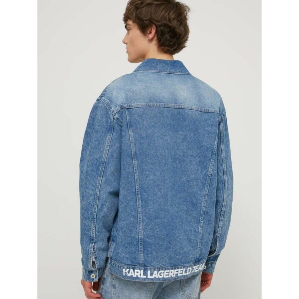 Ανδρικό Μπουφάν Τζιν KARL LAGERFELD LOGO DENIM 241D1401 Μπλε - Image 2