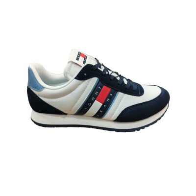 Ανδρικό Παπούτσι TOMMY JEANS RUNNER EM0EM01351 Λευκό Μπλε