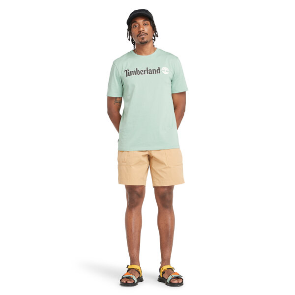 Ανδρική Μπλούζα TIMBERLAND LINEAR LOGO TB0A5UPQ Πράσινο - Image 3