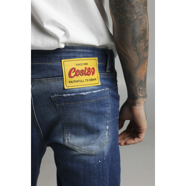 APPIO 1 DET Ανδρικό Παντελόνι Τζιν COZI JEANS 63-APPIO1 Μπλε Ανοιχτό - Image 3