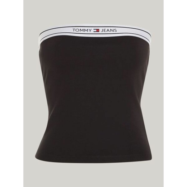 DW0DW17889BDS_IM-F1 ΓΥΝΑΙΚΕΙΑ ΜΠΛΟΥΖΑ TAPING TUBE TOP BLACK TOMMY JEANS DW0DW17889-BDS - Image 4