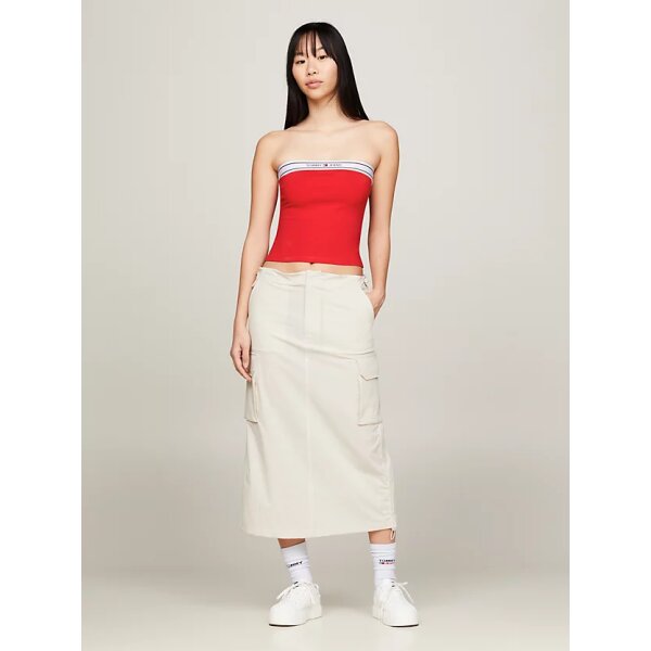 ΓΥΝΑΙΚΕΙΑ ΜΠΛΟΥΖΑ TAPING TUBE TOP RED TOMMY JEANS DW0DW17889-XNL - Image 2