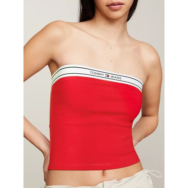 ΓΥΝΑΙΚΕΙΑ ΜΠΛΟΥΖΑ TAPING TUBE TOP RED TOMMY JEANS DW0DW17889-XNL - Image 3