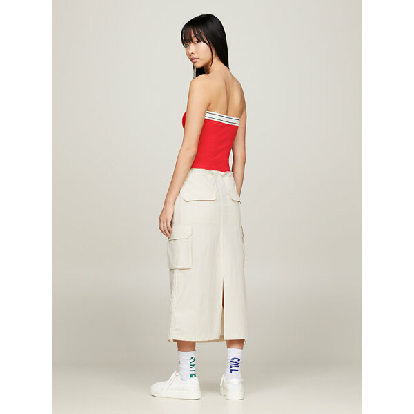 ΓΥΝΑΙΚΕΙΑ ΜΠΛΟΥΖΑ TAPING TUBE TOP RED TOMMY JEANS DW0DW17889-XNL - Image 4