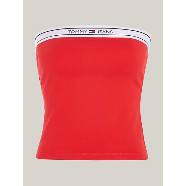 ΓΥΝΑΙΚΕΙΑ ΜΠΛΟΥΖΑ TAPING TUBE TOP RED TOMMY JEANS DW0DW17889-XNL - Image 1