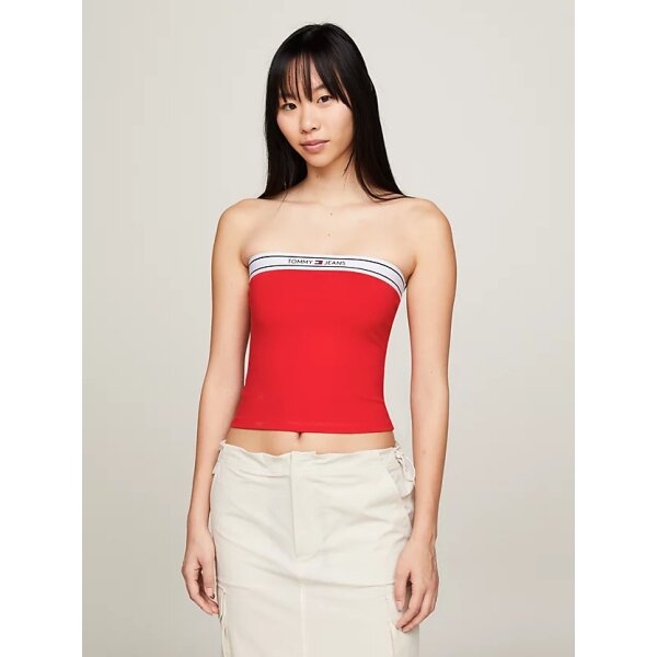 ΓΥΝΑΙΚΕΙΑ ΜΠΛΟΥΖΑ TAPING TUBE TOP RED TOMMY JEANS DW0DW17889-XNL - Image 5