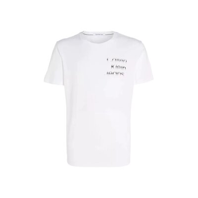 Ανδρική Μπλούζα CALVIN KLEIN STACKED J30J325189 Λευκό