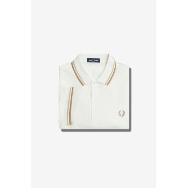 Ανδρικό POLO FRED PERRY TWIN TIPPED M3600 Εκρού - Image 6