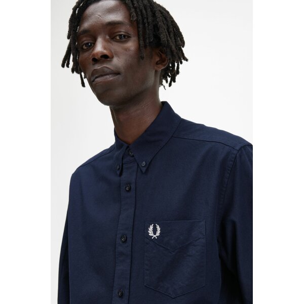 Ανδρικό Πουκάμισο OXFORD FRED PERRY M5516 Μπλε - Image 5