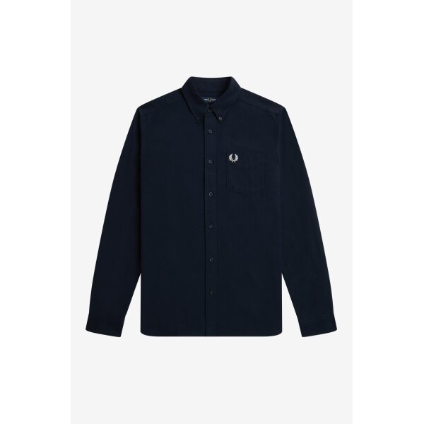 M5516_608_7 Ανδρικό Πουκάμισο OXFORD FRED PERRY M5516 Μπλε - Image 1