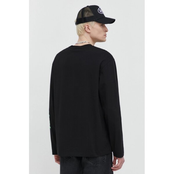 SS24-BUM04R-99X_F3 Ανδρική Μπλούζα KARL LAGERFELD RELAXED LS GRAFFITI 241D1710 Μαύρο - Image 2