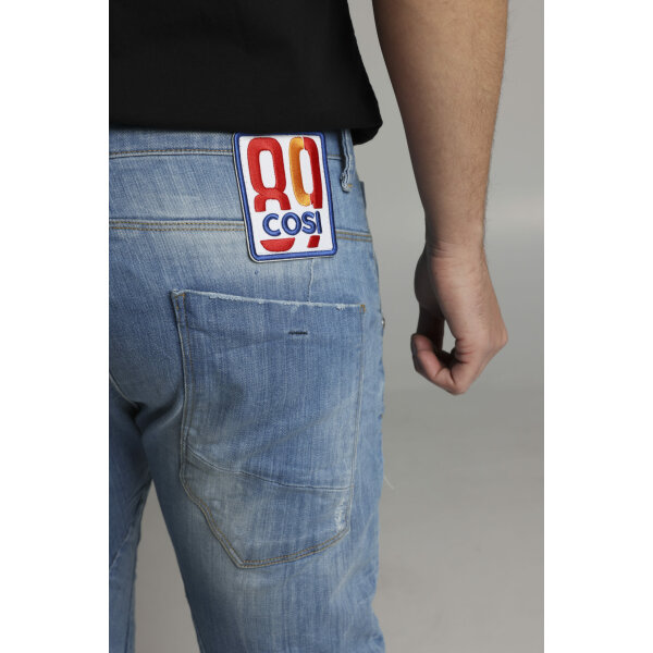 TIAGO 4 DET Ανδρικό Παντελόνι Τζιν COZI JEANS 63-TIAGO 4 Μπλε ξεθωριασμένο - Image 2