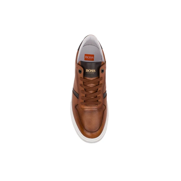 andriko-sneaker-boss-shoes-za220-tabac-5 Ανδρικό Παπούτσι BOSS SHOES ZA220STAMP Καφέ - Image 5