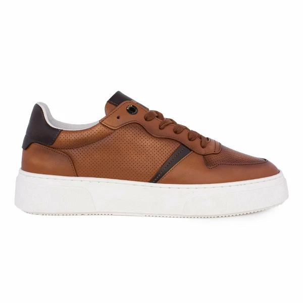 andriko-sneaker-boss-shoes-za220-tabac Ανδρικό Παπούτσι BOSS SHOES ZA220STAMP Καφέ - Image 1