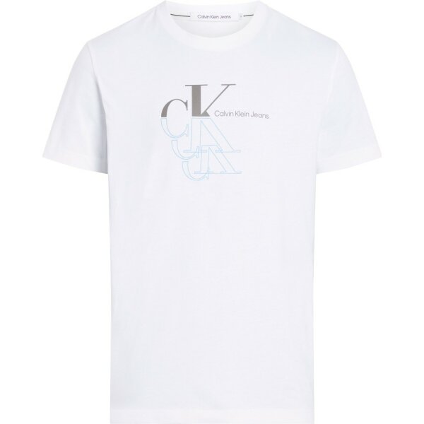 calvin-klein-j30j325352-t-shirt Ανδρική Μπλούζα CALVIN KLEIN MONOGRAM J30J325352 Λευκό - Image 3