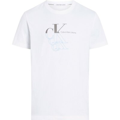 Ανδρική Μπλούζα CALVIN KLEIN MONOGRAM J30J325352 Λευκό